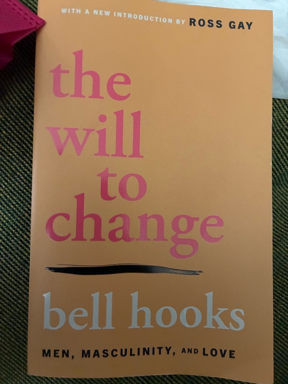 bell hooks "The Will to Change" - Peach Cover with Pink & White Text